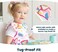 Tiny Twinkle Mess Proof Baby Bib - Waterproof Baby Apron - Machine Washable - PVC, BPA,Phthalate Free - Great Travel Bib for Baby Eating - Baby Food Bibs (Rose, Small 6-24 Months
