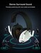 SENZER SG500 Gaming Headset for PS5 PS4 Xbox, Surround Sound Headset with Noise Canceling Microphone - Detachable Memory Foam Ear Pads Portable Foldable Headphones for PC Switch Laptop - White