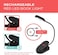 hooga Red Book Light, Rechargeable Clip On 625nm LED Light for Reading in Bed. No Blue Light Emitted, Eye Care Light for Strain-Free, Healthy Eyes. Gift for Students, Kids, Travel, Nursing, Studying.