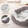 MIXJOY Dog Beds for Medium Large Small Dogs, Rectangle Cave Hooded Blanket Puppy Bed, Luxury Orthopedic Cat Beds for Indoor Cats, Warmth and Machine Washable (25 inches, Grey