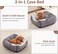 MIXJOY Dog Beds for Medium Large Small Dogs, Rectangle Cave Hooded Blanket Puppy Bed, Luxury Orthopedic Cat Beds for Indoor Cats, Warmth and Machine Washable (25 inches, Grey
