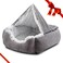 MIXJOY Dog Beds for Medium Large Small Dogs, Rectangle Cave Hooded Blanket Puppy Bed, Luxury Orthopedic Cat Beds for Indoor Cats, Warmth and Machine Washable (25 inches, Grey