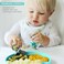 Grabease Baby Spoons and Forks Utensils for Toddlers Infants BPA-FreePhthalate-Free Baby Silverware, 2 Sets, Teal and Gray - Infant Spoon - Toddler Fork