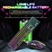 ATTACK SHARK Wireless Gaming Keyboard and Mouse Combo,2.4G Type C/USB Dual Receiver,Full Size Chroma RGB Backlit,Rechargeable 4200mAh,Silent Mice,Mousepad for Smartphone TV Tablet PC Mac