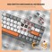 ZIYOU LANG RK-T8 Wired 65% Mechanical Gaming Keyboard with RGB LED Backlit Anti-ghosting TKL Mini 68 Key Custom Coiled C to A Cable Linear Red Switch for PS4 PS5 Xbox PC Mac Gamer(Gray/White/Orange