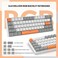 ZIYOU LANG RK-T8 Wired 65% Mechanical Gaming Keyboard with RGB LED Backlit Anti-ghosting TKL Mini 68 Key Custom Coiled C to A Cable Linear Red Switch for PS4 PS5 Xbox PC Mac Gamer(Gray/White/Orange