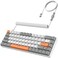ZIYOU LANG RK-T8 Wired 65% Mechanical Gaming Keyboard with RGB LED Backlit Anti-ghosting TKL Mini 68 Key Custom Coiled C to A Cable Linear Red Switch for PS4 PS5 Xbox PC Mac Gamer(Gray/White/Orange