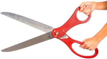 YARRD 25" Giant Scissors for Ribbon Cutting Ceremony Ribbon Cutting Scissors for Special Events Inaugurations and Ceremonies