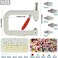 BDS-HOME 5400pcs Pearl Beads Hand Press Pearl Setting Tool Set, Beads Rivet Fixing Machine, DIY Handmade Pearl Setting Machine with Beads Nails Screw Heads Tweezers Wrench Trays for DIY Crafts Accesso
