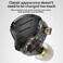 KINBOOFI KZ ZS10 Pro X IEM Earphones,in Ear Monitor,HiFi KZ Metal Wired Headphones with 4BA 1DD Hybrid Driver,Wired Earbuds with Detachable 0.75mm 2 pins Cable for Computer Gaming Audiophiles(Dark, wi