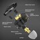KINBOOFI KZ ZS10 Pro X IEM Earphones,in Ear Monitor,HiFi KZ Metal Wired Headphones with 4BA 1DD Hybrid Driver,Wired Earbuds with Detachable 0.75mm 2 pins Cable for Computer Gaming Audiophiles(Dark, wi