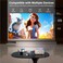 VOPLLS Mini Projector, 1080P Full HD Supported Video Projector, Portable Outdoor Home Theater Movie Projector, 50% Zoom, Compatible with HDMI, USB, AV, Smartphone/Tablet/Laptop (Small Projector