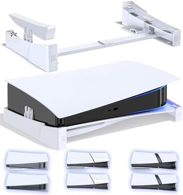 حامل OIVO PS5/PS5 Slim الأفقي لجهاز بلاي ستيشن 5، قاعدة ثابتة لملحقات PS5 مع قضبان دعم مُحسّنة في الأسفل، تصميم قابل للتعديل لجهاز بلاي ستيشن 5