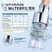 CECEFIN Splash Filter Sink Faucet Aerator - 8pcs Replace Water Purifier, 1080&deg; Rotating Tap Extender, 2 Modes Pressurized Spray Attachment, Solid Brass Robotic Arm for Kitchen/Bathroom Face/Eye Wash