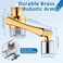 CECEFIN Splash Filter Sink Faucet Aerator - 8pcs Replace Water Purifier, 1080&deg; Rotating Tap Extender, 2 Modes Pressurized Spray Attachment, Solid Brass Robotic Arm for Kitchen/Bathroom Face/Eye Wash