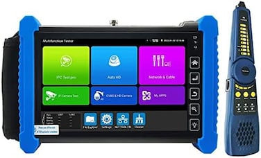 Rsrteng CCTV Camra Tester,IPC-7600CADH Plus 8K 32MP IP Camera Tester with Cable Tracer 4K 8MP AHD CVI TVI CVBS Coaxial Camera Tester 7&rdquo; Touch Screen Monitor Support HDMI VGA TDR Audio POE RS485
