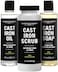 CARON &amp; DOUCET CARONDOUCET - Cast Iron Seasoning Conditioning Ultimate Bundle - Cast Iron Oil, Cast Iron Soap Cast Iron Scrub - 100% Plant Based Formulation - Helps Maintain Seasoning on All Cast Iron