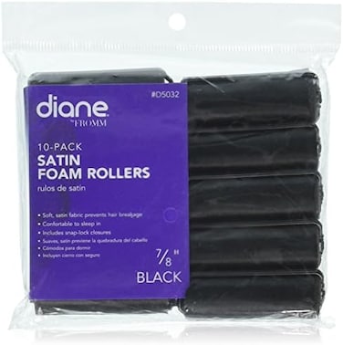 Diane Satin Foam Rollers, 7/8 Inch, 10 Count