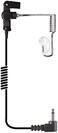 Ear Phone Connection The The Fox Listen Only Earpiece - 6 inch Coil Cable - 3.5mm Audio Right Angle Plug,black