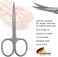 3 Swords Germany - brand quality STAINLESS STEEL INOX CURVED CUTICLE SCISSORS (1 PIECEwith case for manicure pedicure - nail care by 3 Swords - Made in Solingen Germany