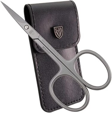 3 Swords Germany - brand quality STAINLESS STEEL INOX CURVED CUTICLE SCISSORS (1 PIECEwith case for manicure pedicure - nail care by 3 Swords - Made in Solingen Germany