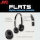 JVC Black Flat and Foldable Colorful Flats On Ear Headphone with 3.94 foot Gold Plated Phone Slim Plug HAS160B