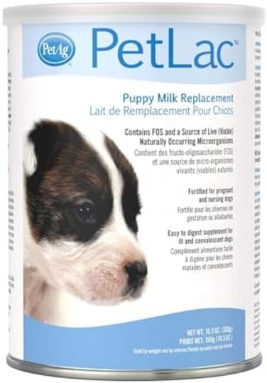 PetAg Petlac Dog Milk Powder for Puppies - Puppy Formula Milk Replacement with Vitamins, Minerals, and Amino Acids - 10.5 oz