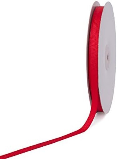 Creative Ideas Solid 3/8-Inch Grosgrain Ribbon, 50-Yard, Red