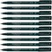 Staedtler Lumocolor Black Fine Permanent Marker Pens Pack of 10 Waterproof Smudge Resistant Quick Dry CD DVD OHP