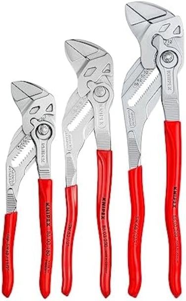 KNIPEX Tools 00 20 06 US2, Pliers Wrench 3-Piece Set