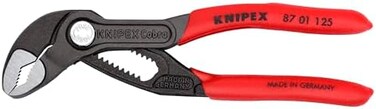 KNIPEX Tools - Cobra Water Pump Pliers (8701125, 5-Inch,Red and Silver