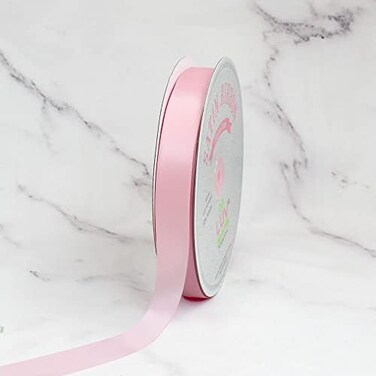 Creative Ideas PSF0708-117 Solid Satin Ribbon, 7/8"/100 yd, Light Pink