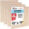 U.S. Art Supply 10" x 10" Birch Wood Paint Pouring Panel Boards, Studio 3/4" Deep Cradle (Pack of 4- Artist Wooden Wall Canvases - Painting Mixed-Media Craft, Acrylic, Oil, Watercolor, Encaustic