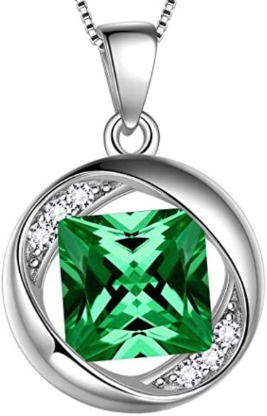 Aurora Tears 925 Sterling Silver 12 Birthstones Necklace/Earring/Ring/Bracelet Women Birthstone Pendant Crystal Fashion Birthday Jewelry Christmas Gift for Girls Women
