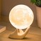 Mydethun Moon Lamp Moon Light Night Light for Kids Gift for Women USB Charging and Touch Control Brightness 3D Printed Warm and Cool White Lunar Lamp (3.5IN