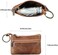 HENSE Genuine Leather Mens Tray Purses Coin Purse Cash Change Wallet Key Holder Money Pouch