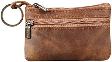 HENSE Genuine Leather Mens Tray Purses Coin Purse Cash Change Wallet Key Holder Money Pouch