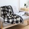Ukeler Buffalo Check/Plaid Throw Blanket 60''&times;50'' for Couch- Ultra Soft Plush Flannel Fleece Sherpa Throw Bed Throws for Kids and Adult