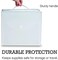 Samsill Expandable Paper Storage Organizer, 12 Pockets with Tabs, Holds 12x12 Inch Scrapbook Paper, Vinyl Paper, Clear, Secure Flap Closure, Retractable Handle