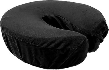 Therapist's Choice (Black- Premium Deluxe Microfiber Massage Table Face Cradle Covers, 4pcs per package (Black