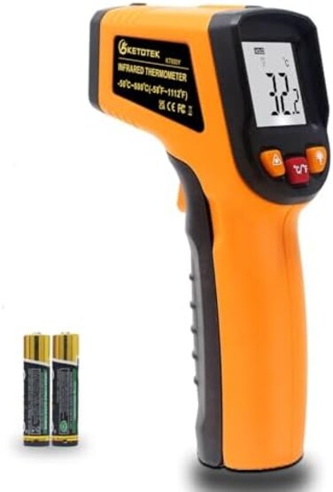 KETOTEK IR Infrared Thermometer -58&acirc;&acirc;&euro;ž&acirc;&euro;&deg;- 1112&acirc;&acirc;&euro;ž&acirc;&euro;&deg;&iuml;&frac14;&Euml;&dagger;-50&acirc;&acirc;&euro;ž&AElig;&rsquo; - 600&acirc;&acirc;&euro;ž&AElig;&rsquo;&iuml;&frac14;&acirc;&euro;&deg;Non-contact Digital Laser Infrared Thermometer Temperature Gun with LCD Display for Kitchen Food Meat BBQ and Indus