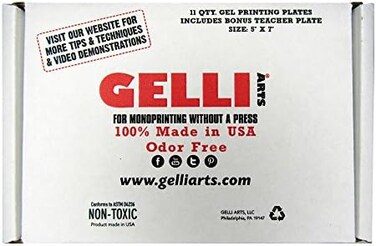 Gelli Arts Student Gel Plate 5X7 Inch, 11-Pack, Clear