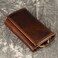 Le'aokuu 1064 Genuine Leather Car Key Case with Coin Hook