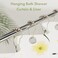 Amazer Decorative Shower Curtain Hooks, Shower Curtain Hooks Rust Proof Stainless Steel Shower Curtain Hooks, Shower Hooks for Shower Curtain Bathroom 12PCS, Matte Nickel