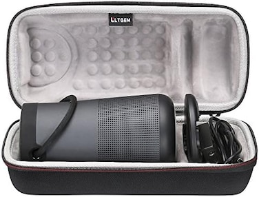 حافظة LTGEM LTGEM الواقية للسفر لسماعة Bose SoundLink Revolve أو Revolve (السلسلة الثانية) المحمولة طويلة الأمد بتقنية Bluetooth 360 (تتسع لقاعدة الشحن ومحول التيار المتردد وكابل USB)
