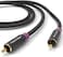 كابل مضخم الصوت FosPower (طول 10 أقدام، كابل صوت ستيريو RCA إلى RCA، ذكر إلى ذكر - سلك مزدوج الحماية، موصل مطلي بالذهب عيار 24 قيراط، مقاوم للتآكل، إشارة صوتية نقية)