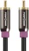 كابل مضخم الصوت FosPower (طول 10 أقدام، كابل صوت ستيريو RCA إلى RCA، ذكر إلى ذكر - سلك مزدوج الحماية، موصل مطلي بالذهب عيار 24 قيراط، مقاوم للتآكل، إشارة صوتية نقية)