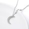 Ladytree 925 Sterling Silver Jewelry Crescent Moon and Star Pendant Necklace
