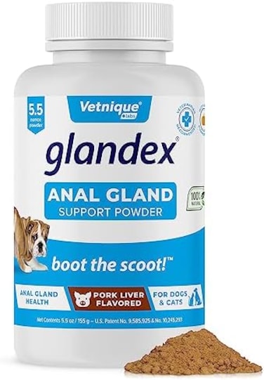 Vetnique Glandex Dog Fiber Supplement for Anal Glands with Pumpkin, Digestive EnzymesProbiotics - Vet Recommended Healthy Bowels and Digestion - Boot The Scoot 5.5 oz (Pork- by Labs
