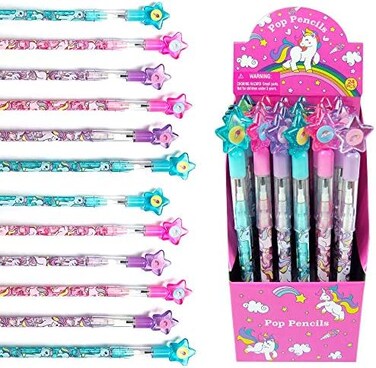 TINYMILLS 24 Pcs Unicorn Multi Point Pencils
